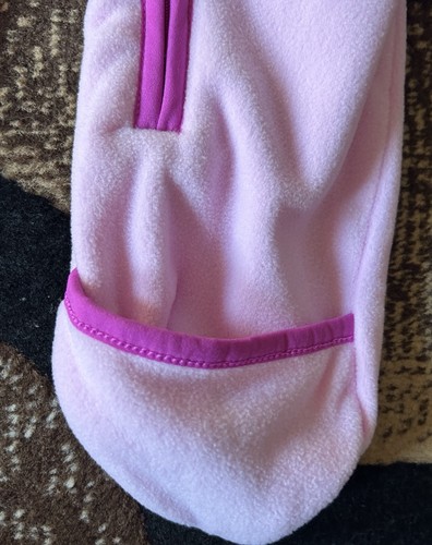 Tuta Under Armour rosa pile bunting zip cappuccio bambina taglia 12M nuova con etichette $50 - Foto 6 di 11