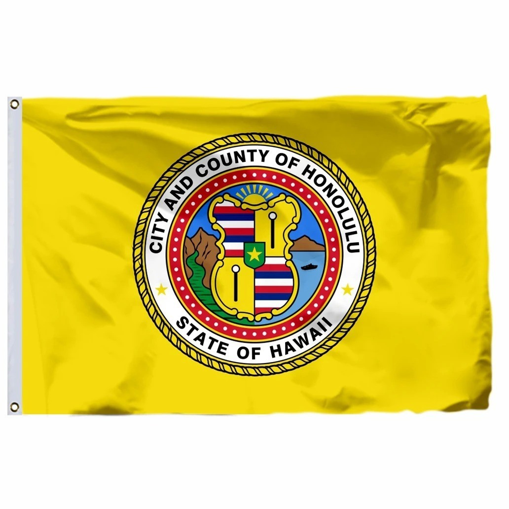 Drapeau Honolulu 90x150 cm étendard idée cadeau originale pour voyageur