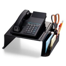 Telephone Stand, Laptop Stand, Black Plastic Computer Riser, Laptops Elevator