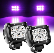 Nilight LED Light Pods Purple Spot Beam Driving Decoration Neon Bar 2PCS 4 Inch