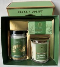 Bath  Body Works Eucalyptus Spearmint Gift Set Box Steamers 1Wick Candle  Soap