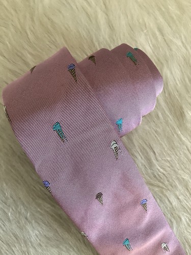New PAUL SMITH Silk Ice Cream Narrow Tie Mauve 2.5x57” Made England NWT $150 USD - Picture 2 of 7