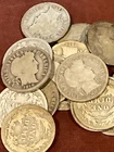 Silver Barber Dimes Lot Of 23 Mixed. 90%