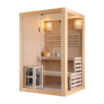 Sanotechnik PANORAMA Sauna für 2 Personen 130x120x200 cm HEMLOCK Harvia