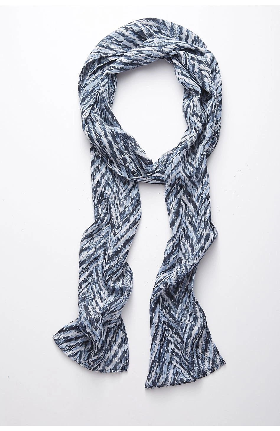 J. Jill - New Gorgeous Vintage Breeze Ikat Zigzag Skinny Scarf - NWT$49 RARE