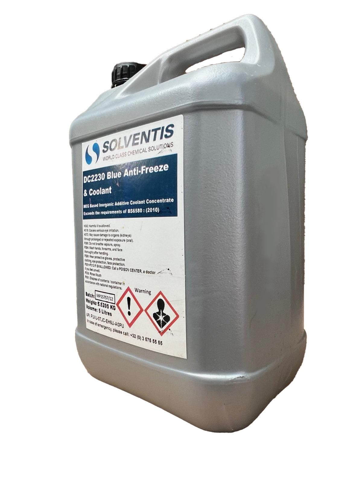 SOLVENTIS C2230 Blue Antifreeze Concentrate BS6580 SAE J1034 5L