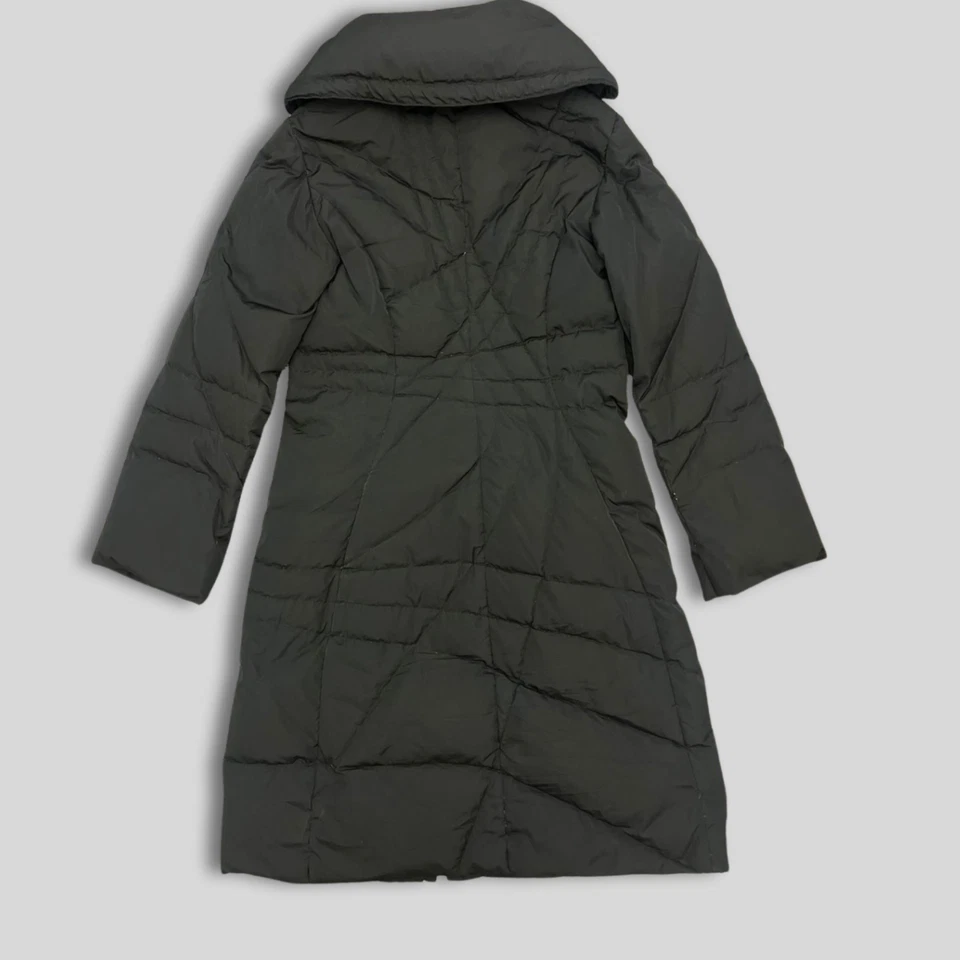 Vintage Moncler Women’s Long Down Puffer Coat Black Quilted Jacket Size 2/M - Image 3 of 4