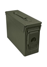 Metal Ammo Box Military Storage Container Olive Green Folding Clasp Brand New