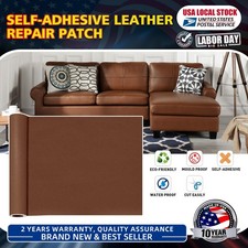 Self Adhesive Brown Leather Repair Patch DIY, Patch Holes/Rips in Car seat Sofas