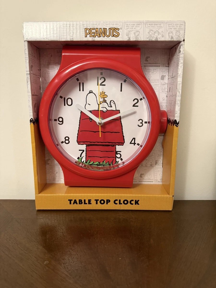 SNOOPY 置時計 陶器 超レア物 Table Clock アンティーク Salton Time Snoopy And Woodstock - 