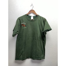 Vintage Horse Embroidery Shirt Fantom Fax Green Gildan Short Sleeve Tee Large
