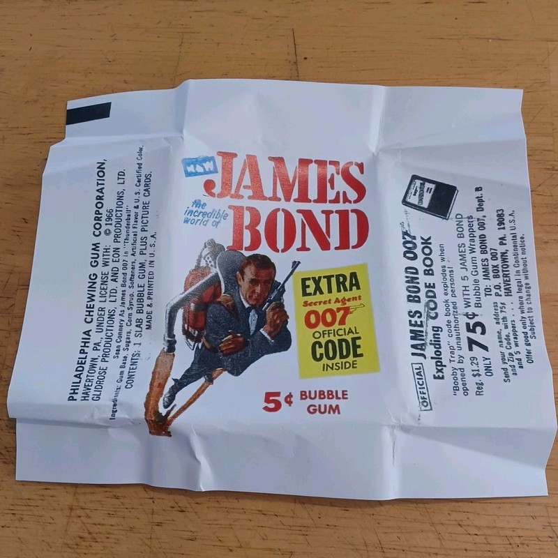 1966 JAMES BOND 007- THUNDERBALL - 5c Wrapper- REPRINT