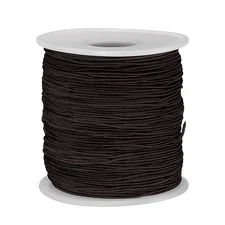 Elastic Cord Stretchy String 0.8mm 109 Yards Dark Black for Crafts