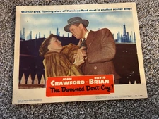 Vintage Movie Lobby Card "The Damned Don't Cry" 1950 Joan Crawford
