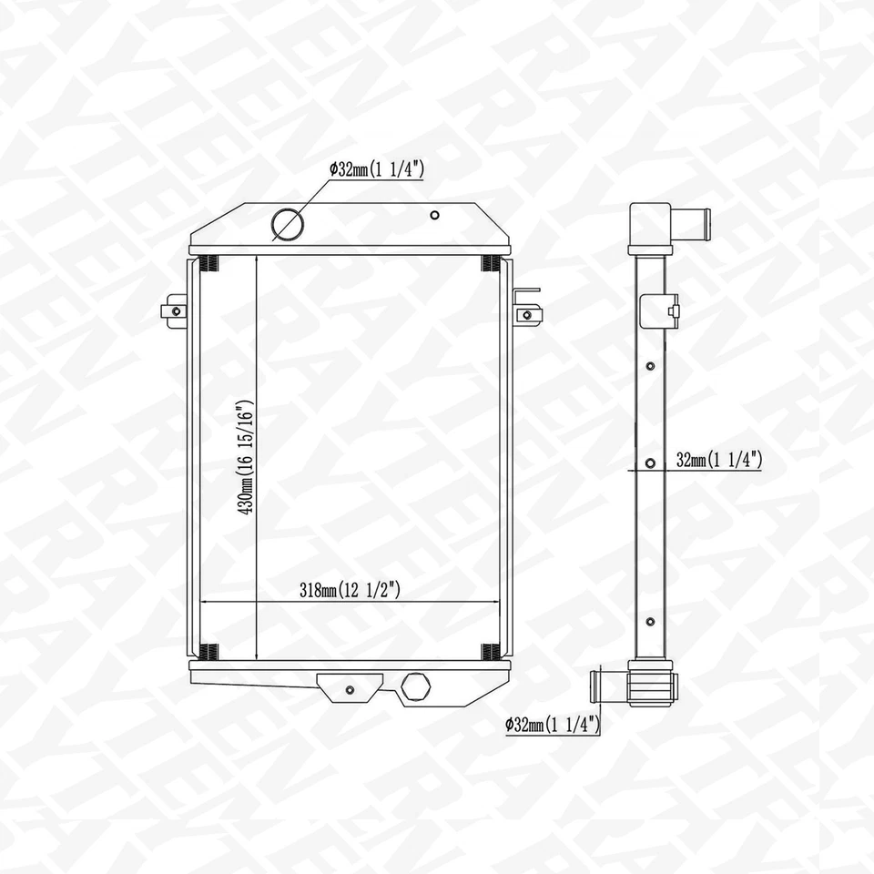 CU256 Full Aluminium Radiator Replacement Fit for 1987-1993 Volkswagen Fox New Foto 2 de 4