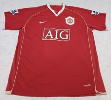 Vintage Manchester United 2006/07 #18 SCHOLES Nike Men's XL Home Football Shirt