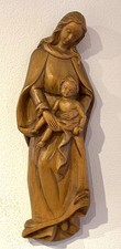Maria mit Kind - Mutter Gottes - Madonna geschnitzt natur 51 cm hoch