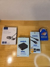 LOT of 4 Assorted Cable HDMI-DVId, Composite AV-HDMI, HDMI,  Composite AV Cable