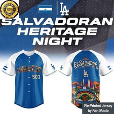 Custom Name - Dodgers Salvadoran Heritage Night Baseball 2026 Jersey - S-5XL