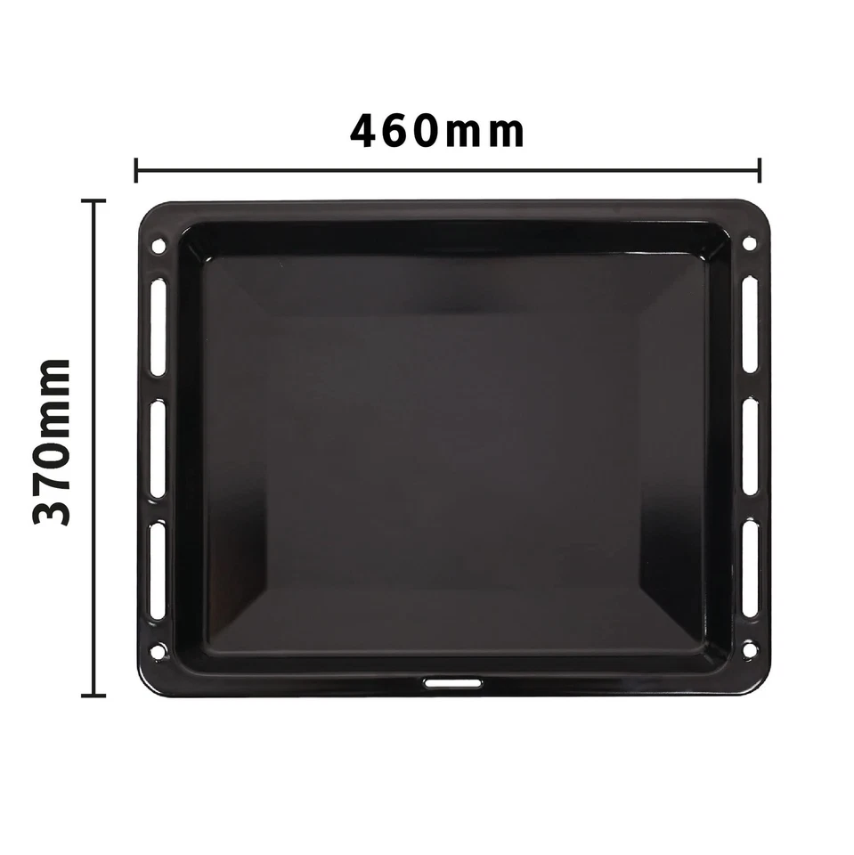 Backbleche & Gitter 460 x 370 x 30 mm Set Emailliert Fettpfanne Verchromt Bac... - Bild 2 von 4