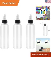 6oz Leak-Proof PET Squeeze Bottles with Twist Top Cap - Ideal for Cooking