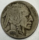 1930-S Buffalo Nickel 5C 5 Cents San Francisco Mint F/VF Fine - Very Fine ST283