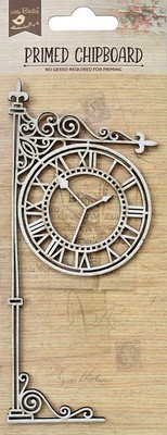 3 Pack Little Birdie Laser Cut Primed Chipboard 1/Pkg-Vintage Clock 1PCBD399-829