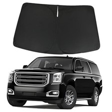 Windshield Sunshade - Compatible Black Silver-Fits Tahoe Yukon 2021-UP 210T