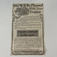 Fuller & Johnson Manufacturing Co. Gasoline Engines Madison WI 1912 Ad SAG9-8