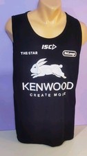 South Sydney Rabbitohs Rugby League training guernsey tank  shirt ISC medium