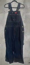 Dickies Unisex Blue Cotton Denim Bib Overalls Size L Construction Workwear