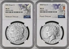 Presale 2025 Morgan & Peace Silver Dollar $1 NGC MS70 (2146)