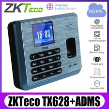 ZKTeco TX628+ADMS TCP/IP Fingerprint Attendance Time Clock Door Access Control