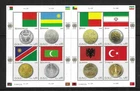 UN SC # Geneva 484 Flags And Coins  - Benin, Rwanda, Namibia -  ETC . MNH