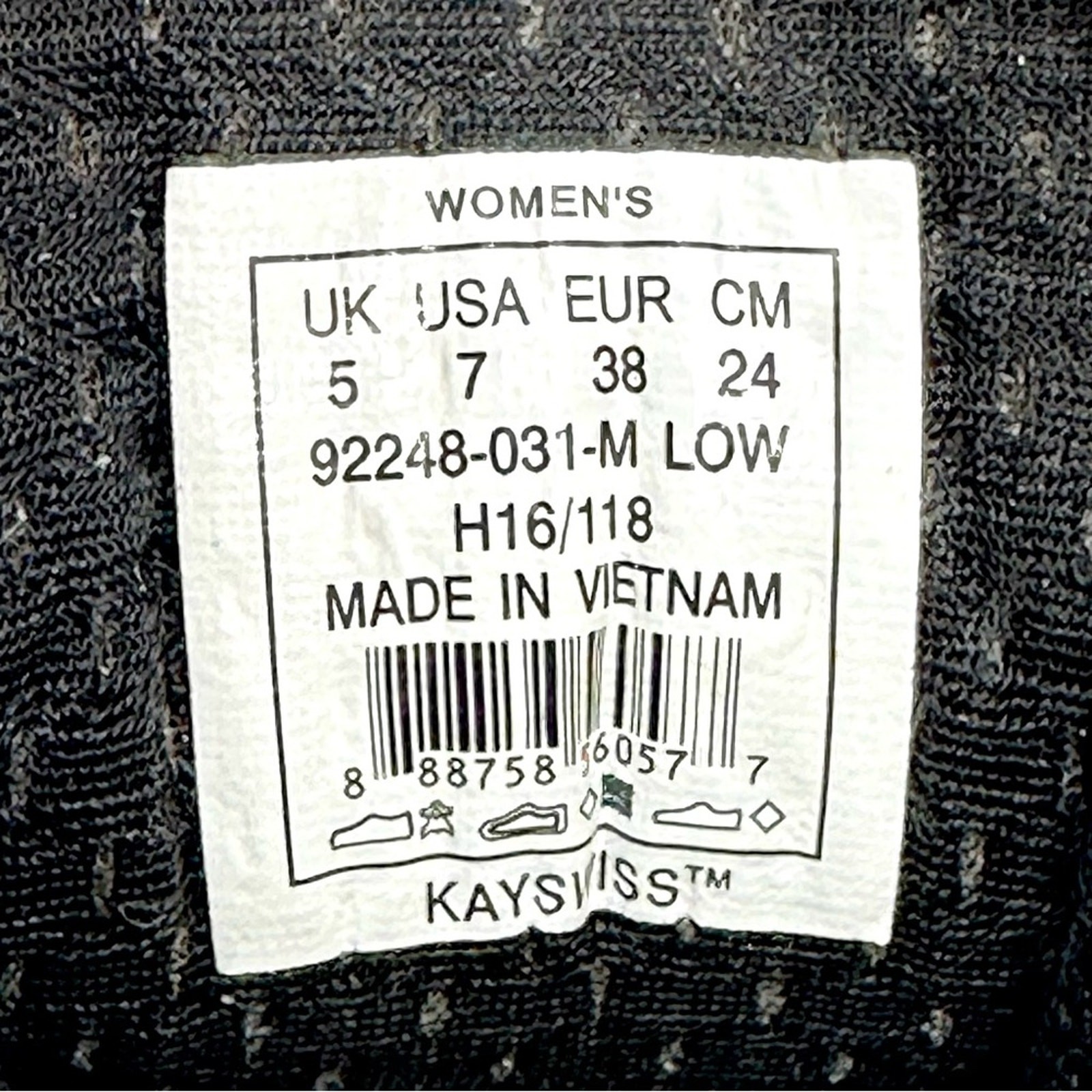 SAOLA K Swiss Classic VN Sneaker Uomo Nero Taglia 5 5 Pelle Ammortizzata Comfort Skater