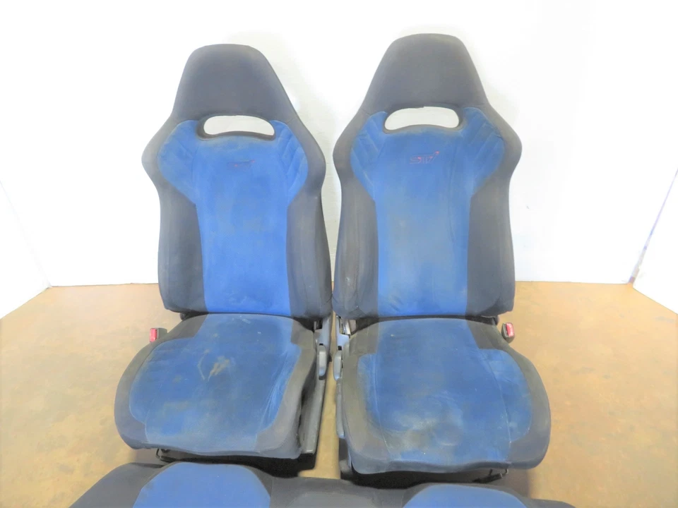 SUBARU IMPREZA WRX STI 2002-2007 OEM ASIENTOS DELANTEROS Y TRASEROS COMPLETOS JDM EJ207 BUGEYE Foto 3 de 4