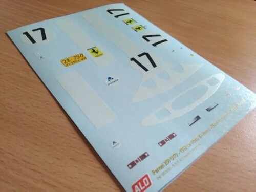 Decals Ferrari 250 GTO Le Mans 1962 1:18 Grossman Roberts N17