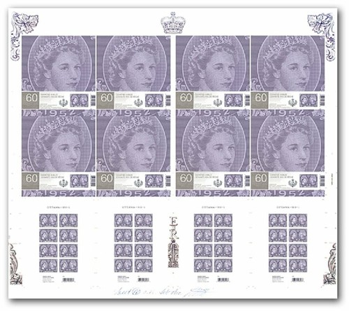 HOJA DE RECUERDO ÚNICA de hoja SIN CORTAR # 2540ai = Pos.8 = Reina Canadá 2012 MNH - Imagen 3 de 3