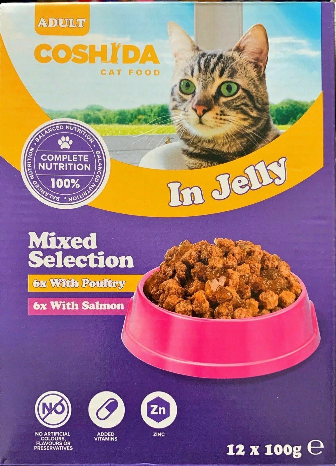 coshida cat food Beef, Lamb, Poultry, Salmon 12 x100g eBay