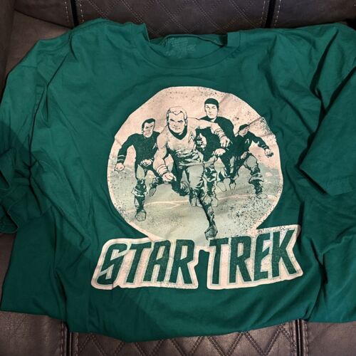 Star Trek Green Graphic Faded T-shirt Size XXL - Afbeelding 1 van 3