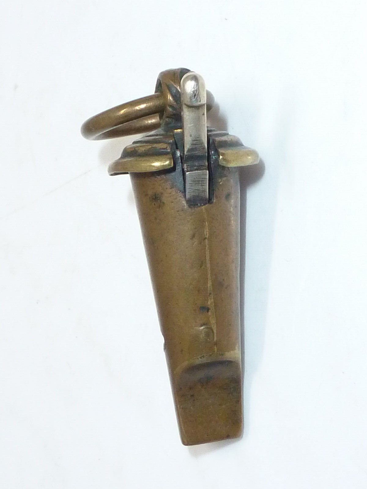 Antique 19th Century Beaufort Whistle Crossbelt Military Officers Brass Conical