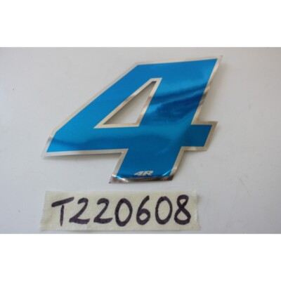 Numero Gara 4 Anodizzato Blu Per Moto - 100x130mm, Stile Competizione