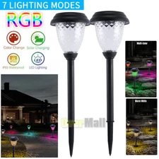 2 Pack Solar Garden Lights Outdoor Waterproof Landscape LED Lamp Pathway Yard US