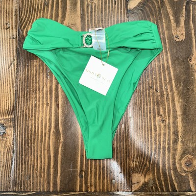 Moda Minx Swim Bottoms Women's Small Jeweled Bikini Green New