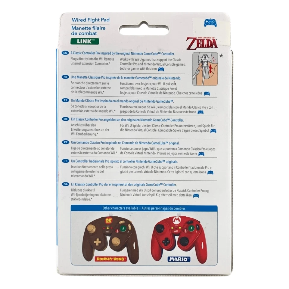 PDP Wired Fight Pad Controller for Wii U Green Link Legend of Zelda Version NEW! - Image 4 of 4