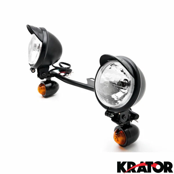 Lâmpada de passagem preta para direção suporte de barra de luz de ponto sinal de seta motocicleta personalizada - Imagem 4 de 4