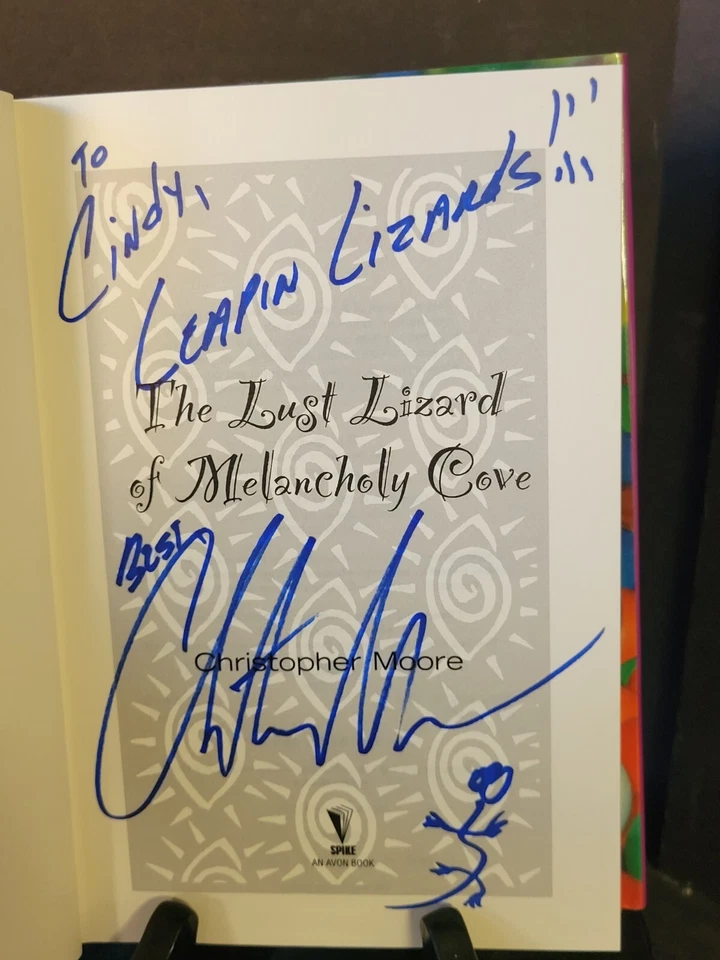 The Lust Lizard Of Melancholy Cove 1st Edition HC Singed Christopher Moore - Image 3 of 4