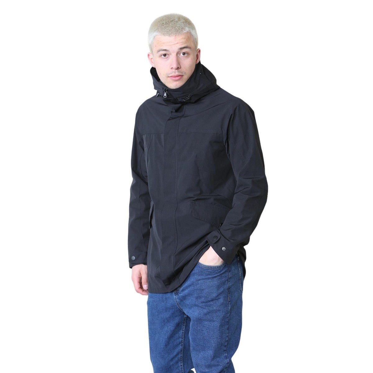 EX Marks and Spencer Cotton Blend Hooded Mac with Stormwear M&S