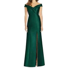 Alfred Sung Women's Off-the-Shoulder Cuff Trumpet Gown Dress 8