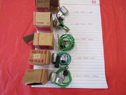 NOS Vintage Bosch Ignition Condensers Group of 11 VW MBZ BMW More Numbers Listed - Picture 2 of 4